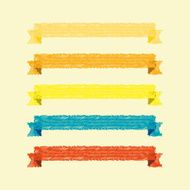 vector set of ribbons