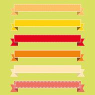 vector set of ribbons for infographics N2