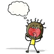 cartoon stressed doodle man