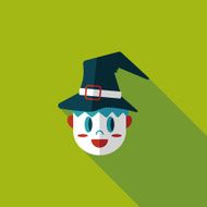wizard flat icon with long shadow eps10 N9
