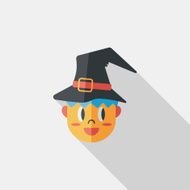 wizard flat icon with long shadow eps10 N10