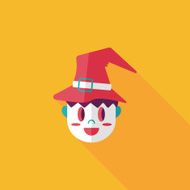 wizard flat icon with long shadow eps10 N11