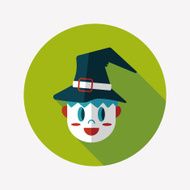wizard flat icon with long shadow eps10 N12