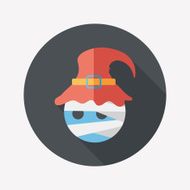 wizard flat icon with long shadow eps10 N19