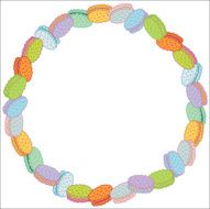 Vector frame with colorful cookies