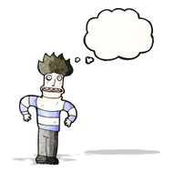 cartoon nervous man N14