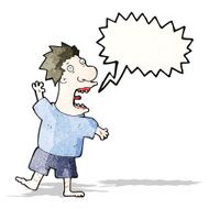 cartoon shrieking man N2