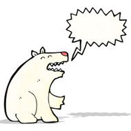 cartoon polar bear with speech bubble N57