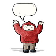 cartoon boy in hooded sweatshirt N13