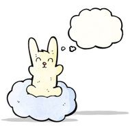 cartoon rabbit on cloud N3