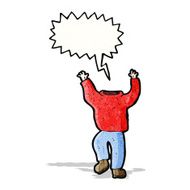 headless man cartoon