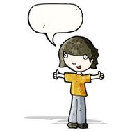 cartoon boy giving thumbs up gesture