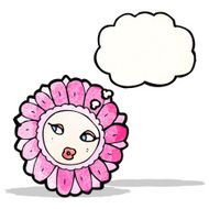cartoon flower face N5