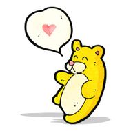 ccartoon teddy bear with love heart