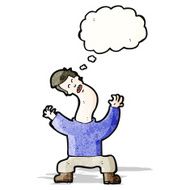 cartoon mutant snake neck man