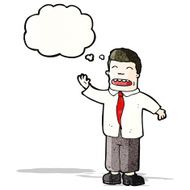 cartoon man with thought bubble N27