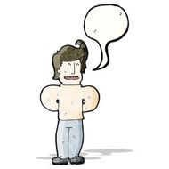 cartoon man with speech bubble N10