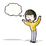 cartoon man with thought bubble N28
