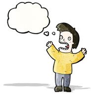 cartoon terrified man N32