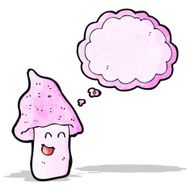 cartoon magic mushroom character
