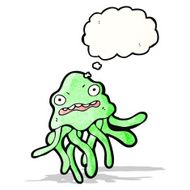 cartoon nervous jellyfish
