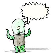 cartoon shouting alien