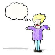 shrugging man cartoon