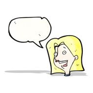 talking female face cartoon