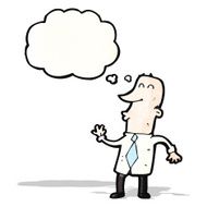 cartoon man with idea N35