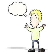 cartoon man with idea N36