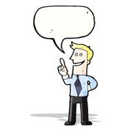 cartoon businessman with great idea N8