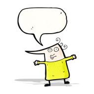 cartoon woman with speech bubble N45