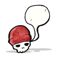 cartoon skull wearing hat