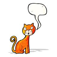 cartoon cat with speech bubble N65