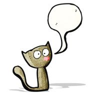cartoon cat with speech bubble N66