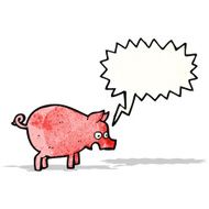 cartoon squealing pig N2