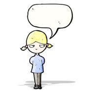 cartoon annoyed girl N3