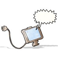Cartoon Computer Screen N8
