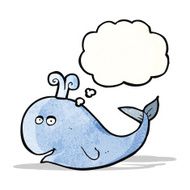 cartoon whale with thought bubble N41