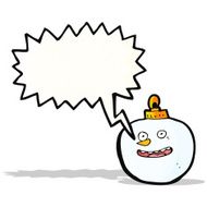 cartoon snowman christmas bauble