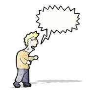 angry man trying to make his point