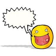 talking happy face symbol cartoon
