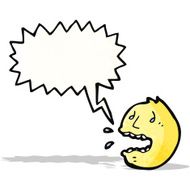cartoon stressed face symbol