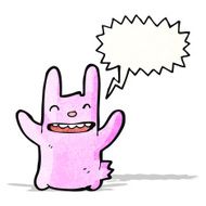 cartoon pink rabbit N21