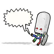 spooky robot head cartoon N2