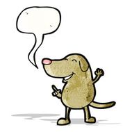 cartoon dog with speech bubble N24