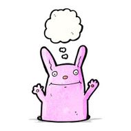 funny pink rabbit cartoon