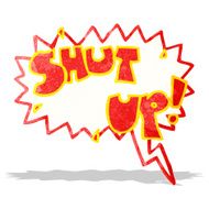 shut up cartoon shout