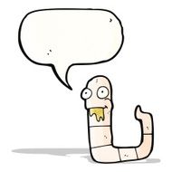 cross worm cartoon character