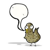 cartoon bird singing N10
